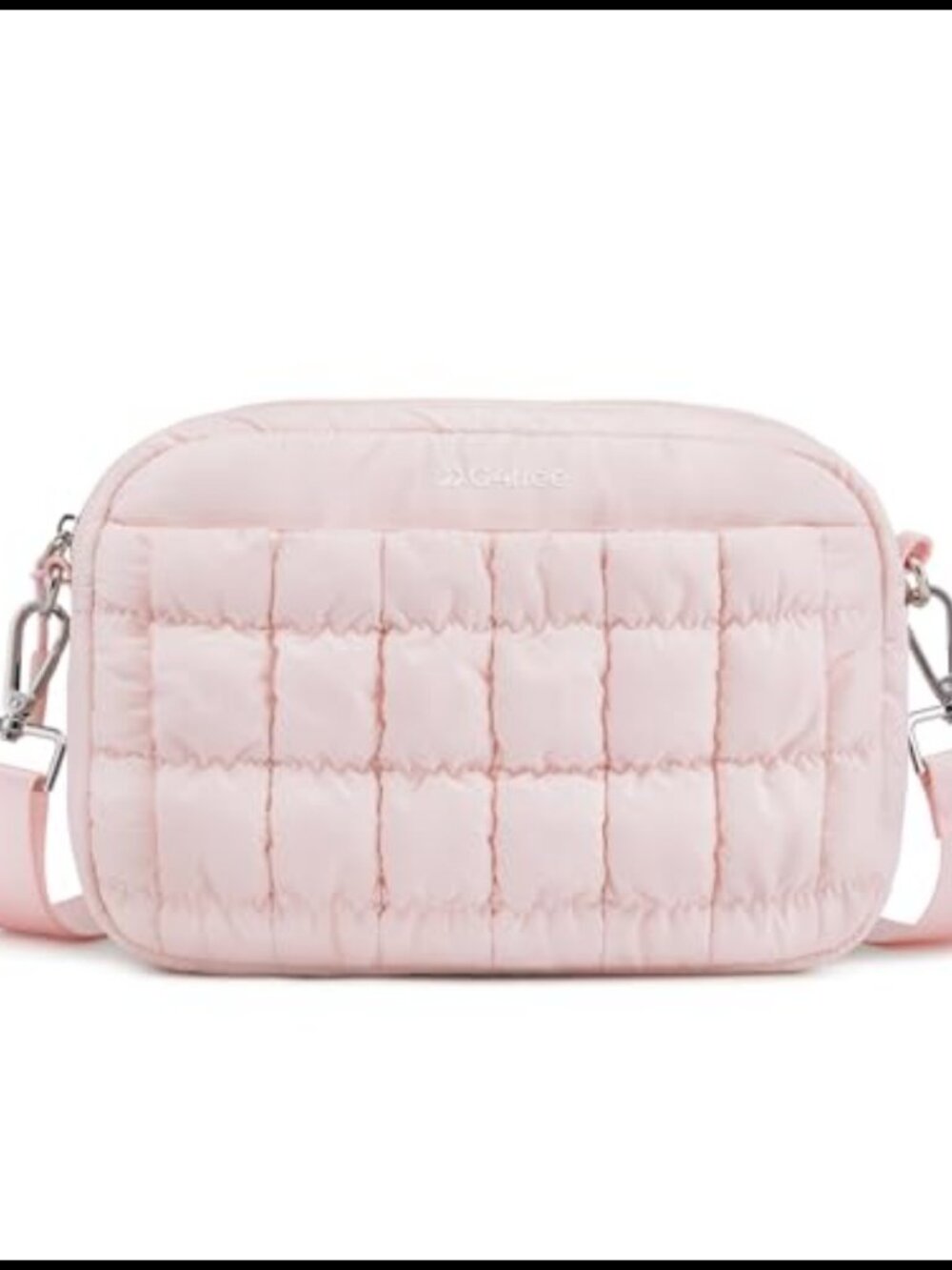 Quilted Puffer Crossbody Bag Lightweight Nylon Purse Adjustable Strap Clutch